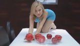 Fall in sweet love with sensual blonde having shaved pussy and natural tits. She is demonstrating her sensational solo skills with great pleasure.