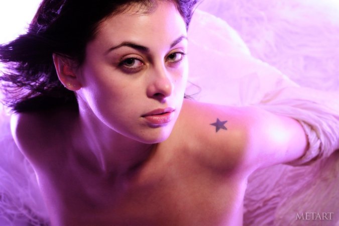 Hairy pussy and a sexy star tattoo photo 7