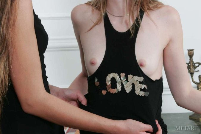 Two ladies having a private posing session photo 13