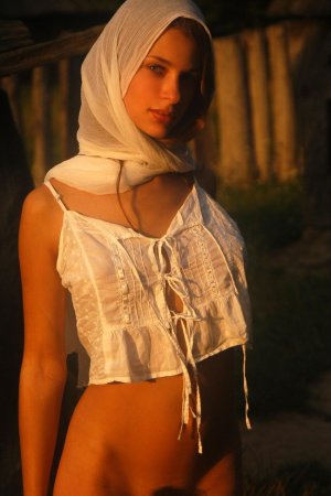 Half-naked chick spends time with a stallion. photo 2