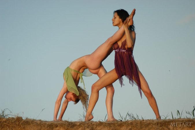 Two passionate ladies teasing each other photo 8