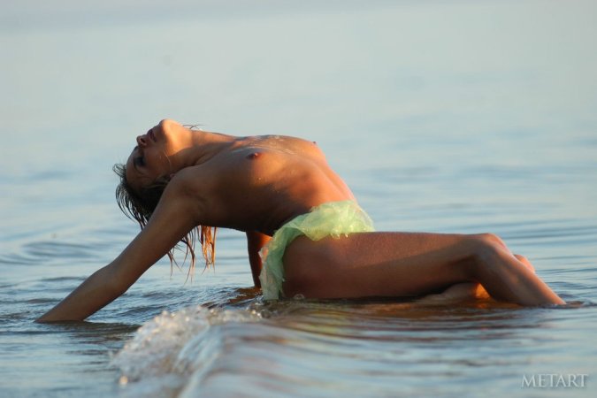 Stunning blondie getting a little big wet photo 14