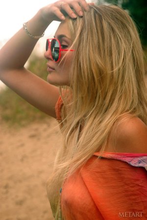 Beach posing with a stunning blonde photo 19