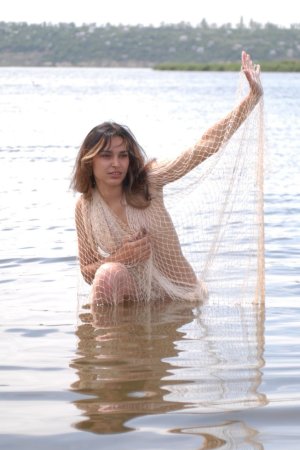 Super hot young darling posing in nature photo 8