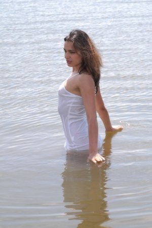 Super hot young darling posing in nature photo 9