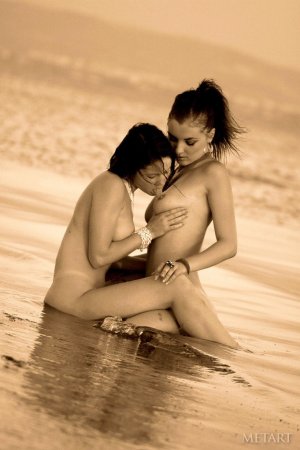 Remarkable ladies on the beach photo 3