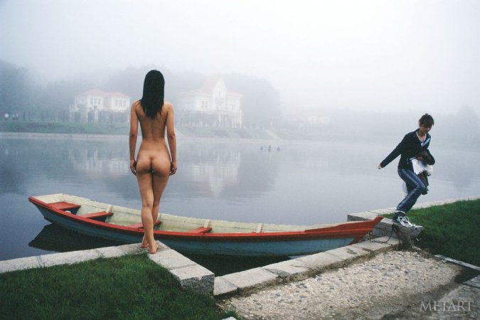 Slim Asian shows off her tight buns photo 7