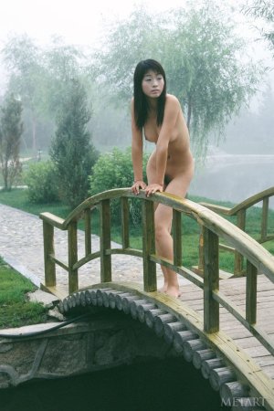 Slim Asian shows off her tight buns photo 11
