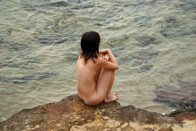 Smoking hot girl roaming in the mountains photo 6