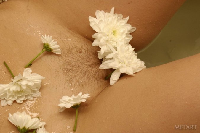 Passionate girl taking a bath photo 3
