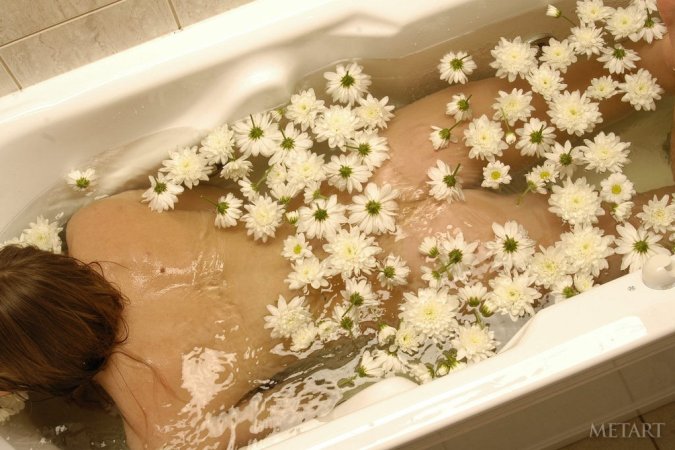 Passionate girl taking a bath photo 5