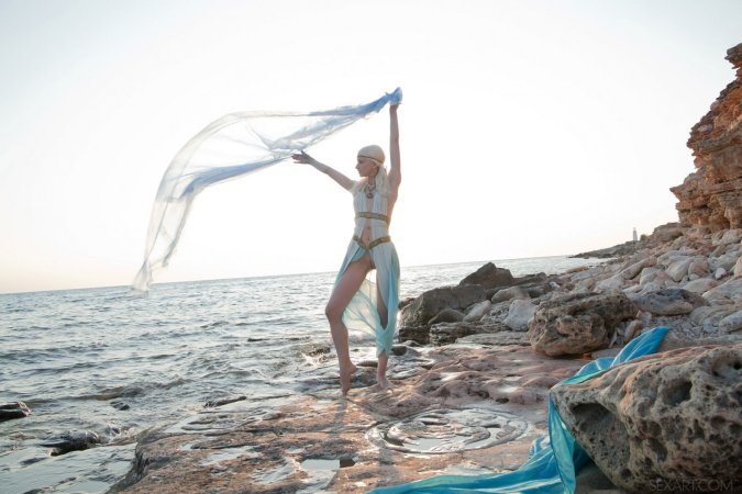 Extraordinary model posing outdoor photo 5