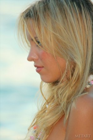 Smiling honey is taking a dip in the sea photo 9