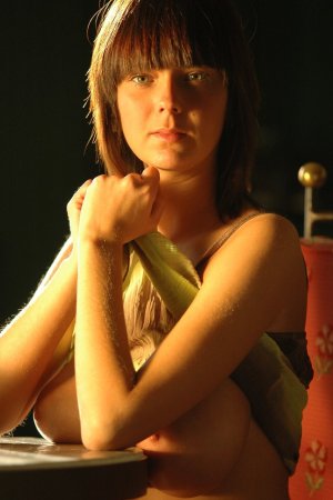 Big tits lady in high heels is naked on the table photo 3