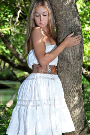 Sweet teen with puffy nipples takes a swim in the river photo 6