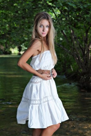 Sweet teen with puffy nipples takes a swim in the river photo 11