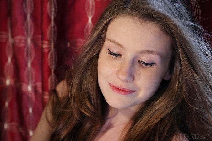 Girl with a hairy pussy is smiling for us photo 5