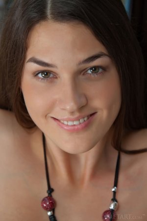 Endearing brunette exhibits her natural features photo 5