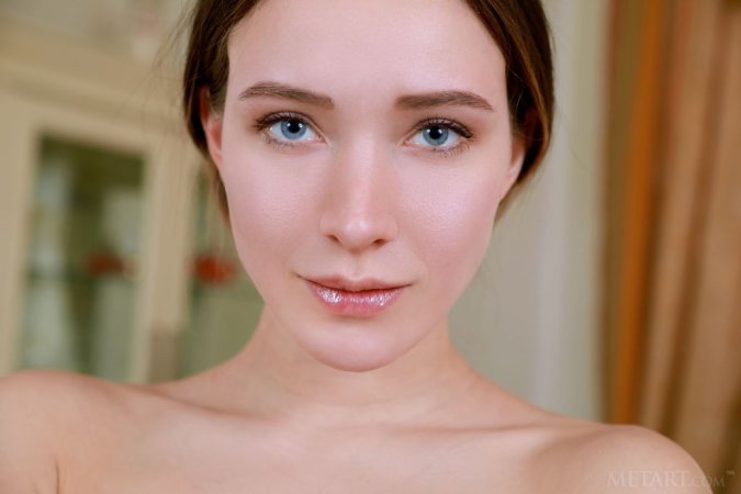 Brunette caresses body with fresh flowers photo 11