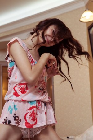 Naked sweetie teases her slim curves photo 14