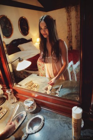 Cutie poses naked in front of the mirror photo 1