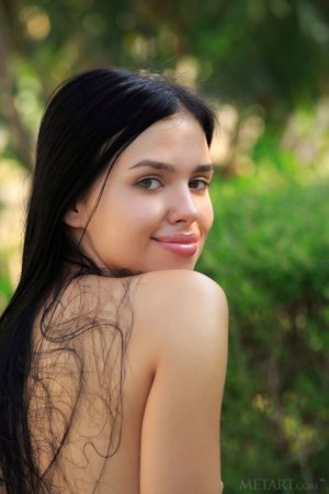 Dark-haired cutie orgasms on a private sex picnic photo 18