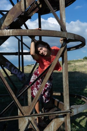 Skinny hottie undresses on an isolated places tour photo 11