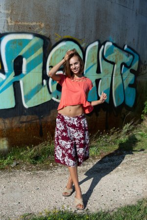 Skinny hottie undresses on an isolated places tour photo 19