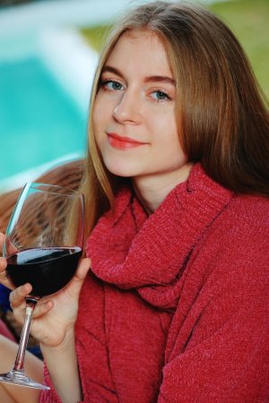 Slim cutie in one sweater spends time outdoors photo 18