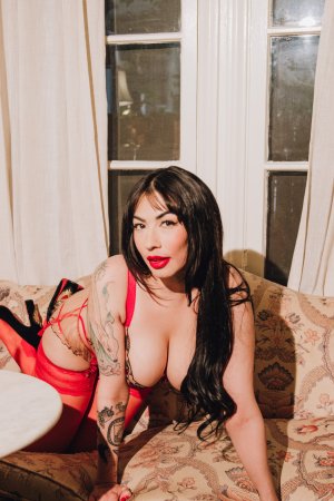 Sabina Magic teases on a vintage armchair for a solo fantasy photo 14